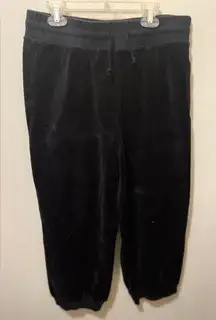 J Crew soft velvet jogger black‎ sz medium