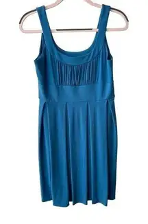 Donna Ricco Women's 8P Teal Cocktail Sleeveless Mini Slipover Dress