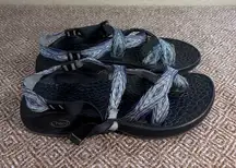 Chaco Z/2 Classic Sport Hiking Blue Aztec Straps Sandals Women Sz 8 Boho Casual