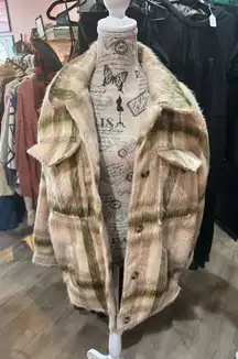 American Eagle Outfitters Cream and Green Jacket