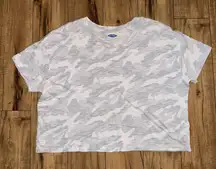 Camo cropped tee