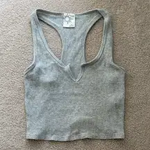 Aerie Gray Ribbed Tank Top