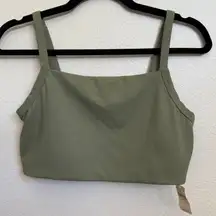 NWT AERIE Offline Goals Square Neck Bra in Green Medium Support