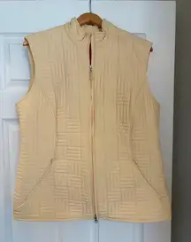 Cutter & Buck Puffer Vest Size XL Quilted Butter Yellow Packable Gorpcore U1