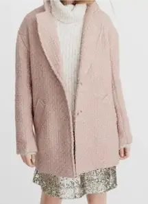 Abercrombie & Fitch A&F Pink Wool Coat Oversized Womens Size Medium‎