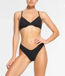 SKIMS Cotton Jersey Mesh Lining Underwire‎ Bra Soot Size 36DD