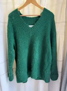 Aerie V-Neck Sweater Green