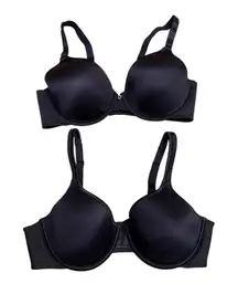 Vanity Fair Beauty Back Full Coverage Bras Size 38C Black Lace