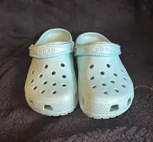 Teal Crocs 