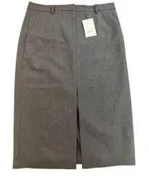 THEORY Midi Trouser Skirt – Black/Charcoal Pinstripe – Size 12 – NWT MSRP $345