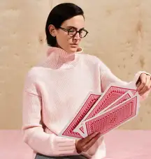 EVERLANE X Opening Ceremony | S | Cashmere Sweater Knit Turtleneck Mock Pink