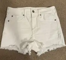 White Jean Shorts