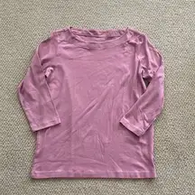 Coldwater Creek Egyptian Cotton Pink 3 Quarter Length Sleeve Shirt Size Small