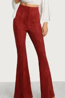 Suede Flare Pants