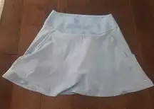 Puma Light Blue Mini Skort Size Small Tennis Gold Skort