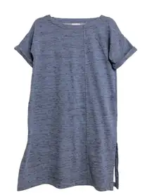 Pure Jill J.Jill short sleeve tunic dress side slits women's size XS blue‎ tones