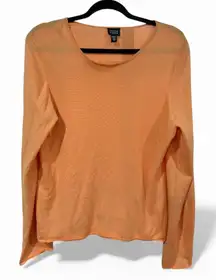 Eileen Fisher Long Sleeve Peach Orange Shirt- Size Large