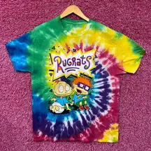 Rugrats Chucky Finster & Tommy Pickles NIckelodeon Tie Dye L