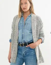 Marine Layer women’s Birdseye Knit Cardigan size Small White/Black