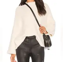 Free People Cuddle Up Pullover Sweater in Ivory