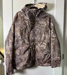 Burton Women's Dryride Snowboard Ski Jacket Lighters Allover Print Neutral L