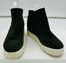 Steve Madden Bootie Sneakers Women's Wrangle Dark Green Suede Leather Size 7M