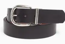 Torrid Black & White Reversible Belt with Silver D Buckle – 56”