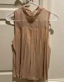 Frenchi size medium tan blouse #blouses