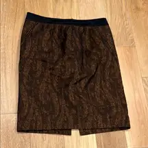 Reiss‎ Brown Metallic Pencil Skirt size 6