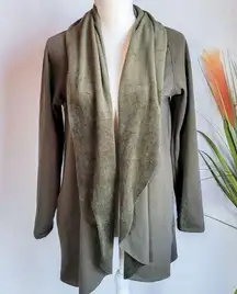 Anthropologie, DREW, New Morrison Olive Green Cozy Draped Knit Cardigan Small