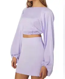 Revolve We Wore What Cottagecore Lilac Crossback Girlhood Blouse Size Large NWT