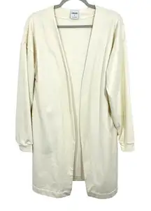 Gymshark Women's Size Small Cream Open Front Long Sleeve Cardigan Sweater Top