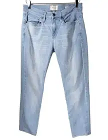 Frame L’Homme Skinny Ditch Plains Jeans in Light Wash Denim