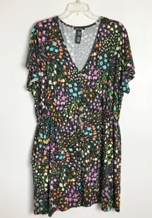 Floral Dress Size 3X Plus Size Black Summer