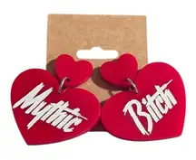 NEW Heathers Mythic B*tch Acrylic Drop Earrings