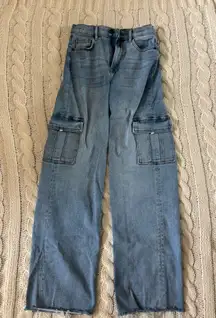 Straight leg cargo jeans