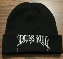 Dolls Kill Black Beanie Hat