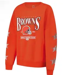 Cleveland Browns NFL Game Couture Oversized Orange Sweatshirt Size Large