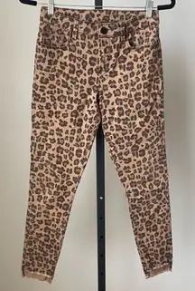 Cheetah Print Skinny Jeans Size 27