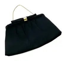 Vintage 1950's After Five by Land M Black Evening Bag Clutch Made in USA