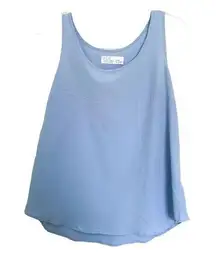 Time and Tru Light Blue Sleeveless Swing Tank Top Size Small
