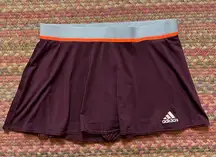 ADIDAS ADIZERO MAROON SKORT MINI FLOWY SKIRT GOLF TENNIS Athletic