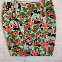 Lane Bryant mod floral print pencil straight skirt Size 18