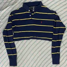 Polo Ralph Lauren X  Dark Blue Cropped Polo - Small