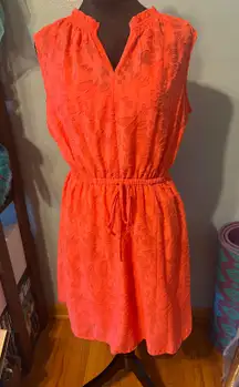 Tribal Orange/coral Dress Sz Medium