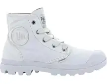 Palladium Women's Pampa Hi Canvas Boots White 7 High Top Minimalist Streetwear