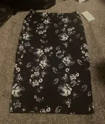 Printed Pencil Skirt