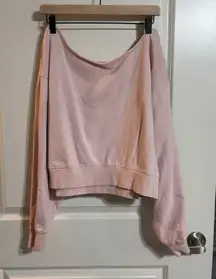 Lazy Sunday Light Pink Cropped Long Sleeve 