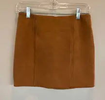 Brown Pencil Mini Skirt for Work