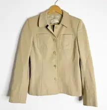 Prada Beige Women's Button Front Blazer Jacket Vintage Small